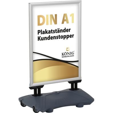 Plakatständer Keitum Wind Line Plus DIN A1 | beidseitig fér 2 Plakate | stabiler Fuß