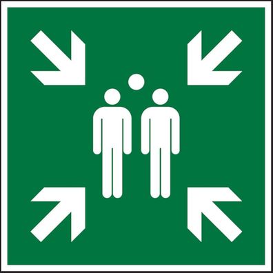 Rettungszeichen, Sammelstelle E007 - ASR A1.3 (DIN EN ISO 7010)