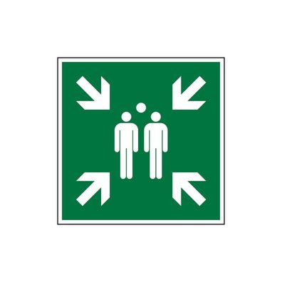 Rettungszeichen, Sammelstelle E007 - ASR A1.3 (DIN EN ISO 7010)