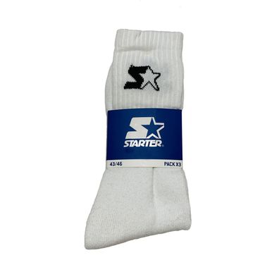 Socken Starter 3er Pack weiss - Größe: 39-42