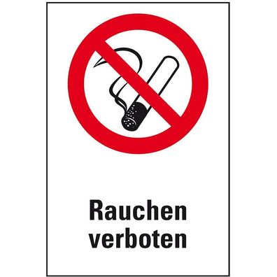 Rauchen verboten, praxisbewährt, Polyesterfolie,300x400mm