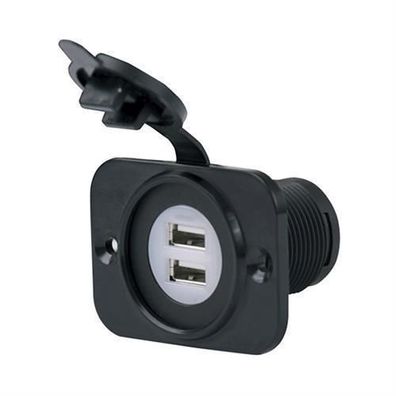 Marinco USB-Doppel-Einbau-Steckdose weiß, UM12VDUSBW-B