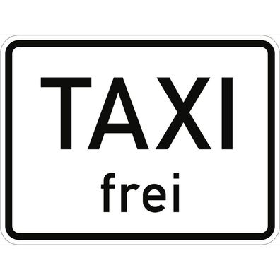 Verkehrsschild VZ1026-30, Taxi frei, Alu, RA1, 420x315 mm