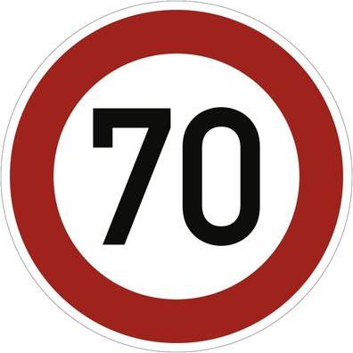 Zulässige Höchstgeschwindigkeit 70 km/ h, Textschild, StVO