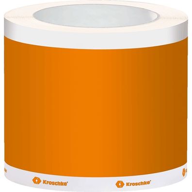 Rohrleitungsband, uni, orange, Polyesterfolie, 104mm, 33m/ Rolle