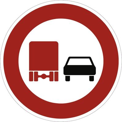 ßberholverbot fér Kraftfahrzeuge éber 3,5 t, Symbolschild, StVO