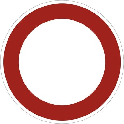 Verbot fér Fahrzeuge aller Art, Symbolschild, StVO