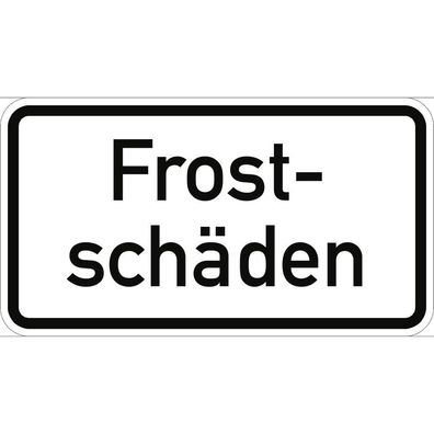 Verkehrsschild VZ2011, Frostschäden, Alu, RA1, 420x231 mm