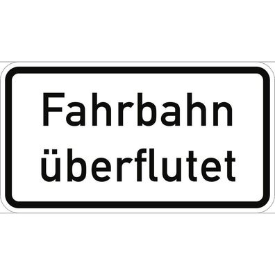 Verkehrsschild VZ2014, Fahrbahn éberflutet, Alu, RA1, 420x231 mm