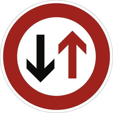 Verkehrsschild VZ208, Vorrang des Gegenverkehrs, Alu, RA1, ß 600 mm