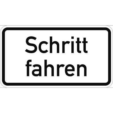 Verkehrsschild VZ2101, Schritt fahren, Alu, RA2, 600x330 mm