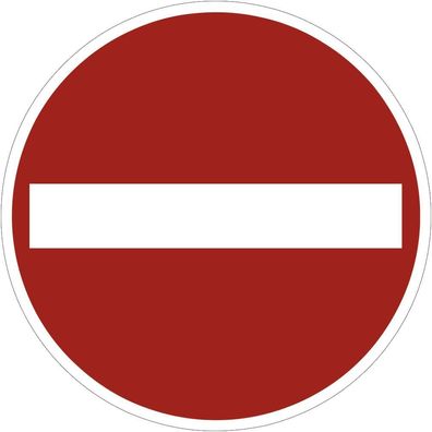 Verkehrsschild VZ267, Verbot der Einfahrt, Alu, RA1, ß 600 mm