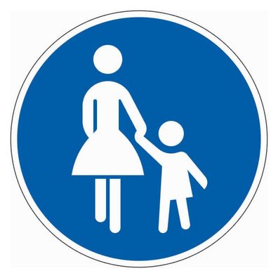 Verkehrszeichen Gehweg, Nr.239, Aluminium RA0, reflektierend, ß 600mm