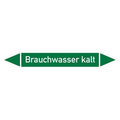 Rohrleitungsetikett, Brauchwasser kalt