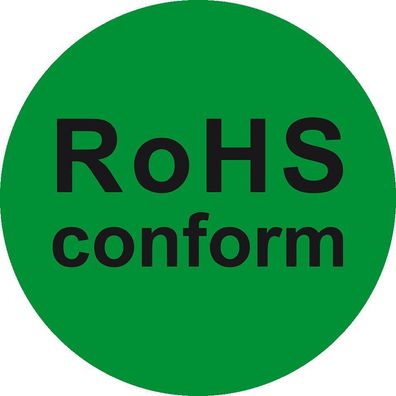 RoHS-Kennzeichen RoHS konform, selbstklebende Folie, ß 16mm, 10/ Bogen