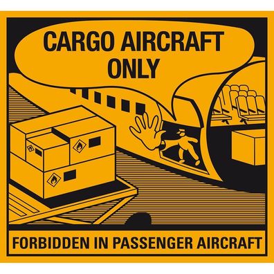 Verpackungsetikett Cargo Aircraft only, Haftpapier, permanent