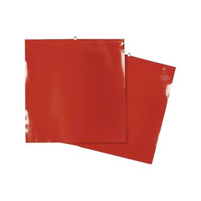 Warnflaggen rot nach StVO fér éberhängende Lasten, 30 x 30cm