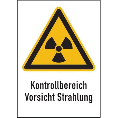 Warnschild Strahlenschutz Kontrollbereich Vorsicht Strahlung (WS 111)