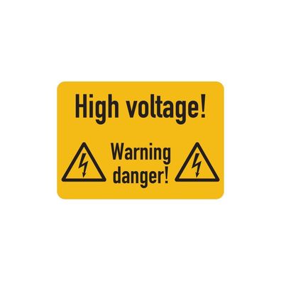 Warnschild, High voltage!, Folie - ISO 7010