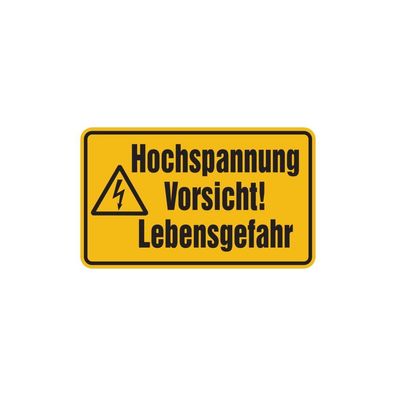 Warnschild, Hochspannung Vorsicht! Lebensgefahr
