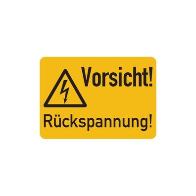 Warnschild, Vorsicht! Réckspannung!, Folie - ISO 7010