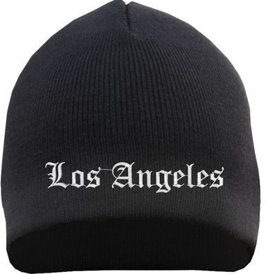 Los Angeles Beanie Mütze - Altdeutsch - Bestickt - Strickmütze Wintermüt