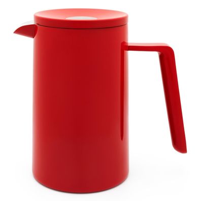 Kaffee- & Teebreiter 1.0 L Edelstahl rot doppelwandig French Press Kaffeedrücker