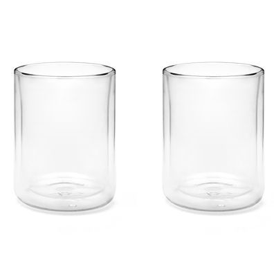 Trinkgläser Set 2-tlg. Glasbecher doppelwandig Becher Trinkbecher 290 ml Volumen