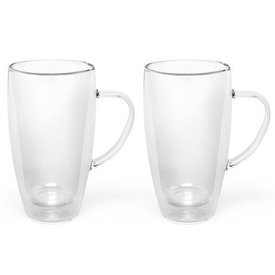 Kaffeegläser Cappuccino Gläser Set 2-teilig doppelwandig Teegläser je 320 ml