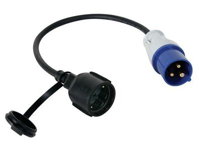 Konverterkabel von Schuko Stecker auf Cee Stecker geerdet h07rn f 3g2.5 0.4 m Vel