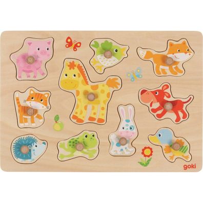 GOKI Holzpuzzle Welpen