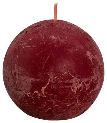 Rustic Shine Kerze Durchmesser76mm Velvet Red Bolsius