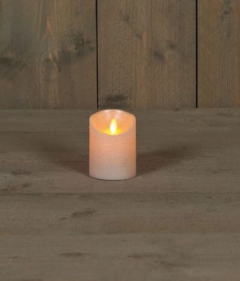 Kerze Wachs Perle Rustic Moving Flame 7,5X10Cm 3Xaaa/Zeitschaltuhr Anna's collect