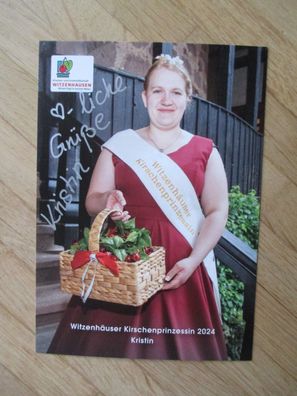 Witzenhäuser Kirschenprinzessin 2024 Kristin - handsigniertes Autogramm!!!