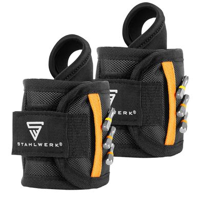 Stahlwerk Magnet-Armband 2er Set für Heimwerker zur Befestigung am Handgelenk