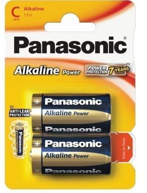 Panasonic Alkaline LR14 Batterien | 2 Stück Packung