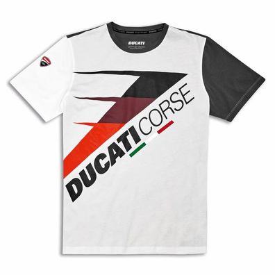 DUCATI Corse Speed T-Shirt weiss Herren kurzarm 98771077 * * *NEU 2025 * * *