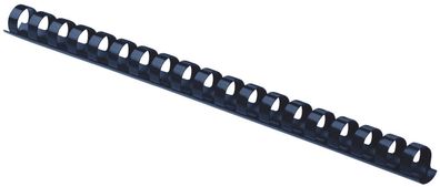 Q-Connect® 5345906 Plastik-Binderücken, 10 mm, für 65 Blatt, blau, 100 Stück