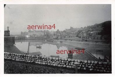 Zerstörte Häusern am Hafen von Brest Frankreich