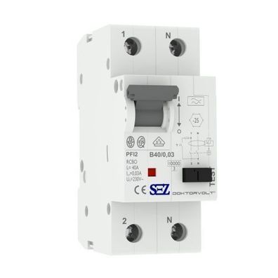 FI/ LS B 40A 30mA 2P 10kA RCBO VDE FI/ LS-Schalter FI-Schalter LS-Schalter 0585