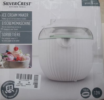 SILVERCREST® Kitchen TOOLS Eismaschine »SECM 12 D1«, inkl. 6 Rezepte mint