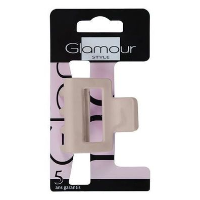 Glamour Mittelgroße Haarspange Beige Matt Finish