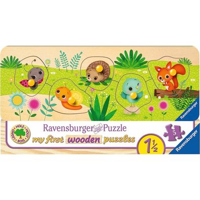 Ravensburger Holzpuzzle Welpen im Garten 5 Teile