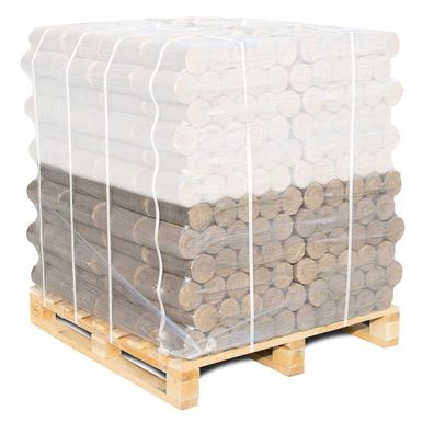 Nestro Hartholzbriketts rund Briketts Buche Eiche Brennholz 480kg Palette