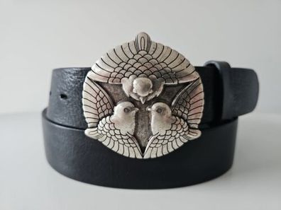 umjuBELT Birdyball silber Gürtelschnalle Schließe Wechsel Gürtel Schnalle 7 cm