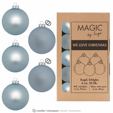 Weihnachtskugeln 30 Stk 6cm Cordial Blue