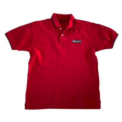 Ramazzotti Shirt Rot Polo Shirt 2 Knöpfe Größe M - 100% Baumwolle