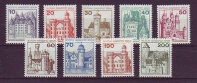 Berlin 1977 postfrisch MiNr. 532-540 Freimarken I Burgen und Schlösse