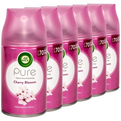 6x Air Wick Freshmatic Max PURE Cherry Blossom 250ml