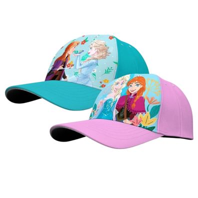 2 x Frozen Eiskönigin Mädchen Mütze Cap Baseballcap Schirmmütze Größe 52cm 54cm